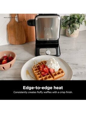 Ninja Waffle Maker - Black & Silver Finish